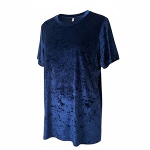 Xhilaration Velvet Blue T-Shirt dress size Large never worn